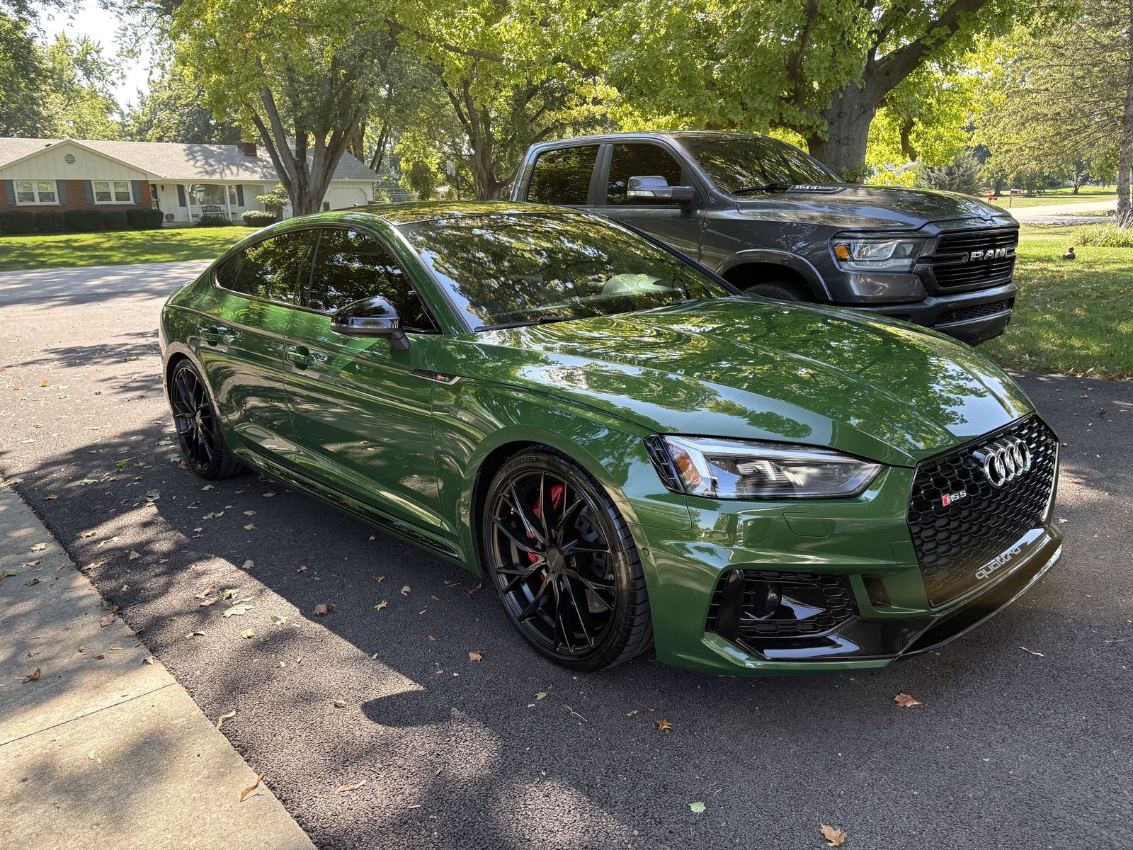 Green Audi RS5 kept showroom-clean on a maintenance plan